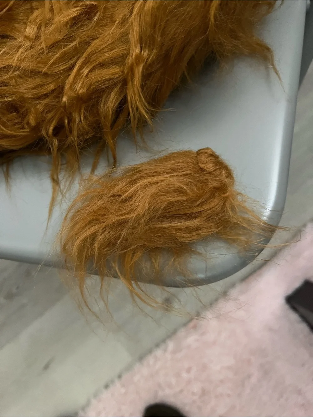 Toms Lion Mane Wig - Red Brown Faux Fur